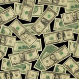 Ткань 100% хлопок - Доллары, 45х55 см
