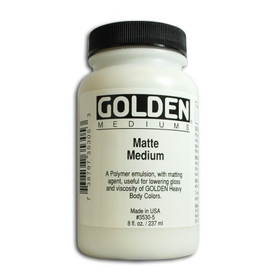 Матовый медиум от Golden -  Mediums - Matte 8oz,  240мл