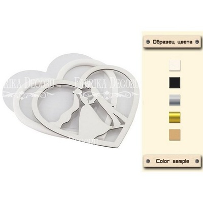 Заготовка для шейкера Наречений і наречена 10,9x9,9 см, колір молочний, ТМ Фабрика Декору