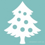 Чипборд від Вензелик - Ялинка 03, розмір: 35x30 мм