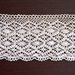 Мереживо бавовняне, в’язане, колір молочний, ширина 10 см, довжина 90 см