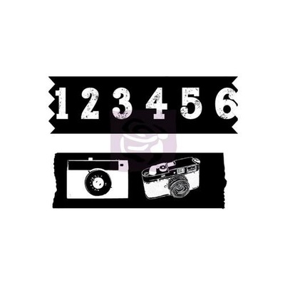 ЦЕНА СНИЖЕНА! Резиновые штампы Prima - Washi Tape Wood Mounted Rubber Stamps №6, на деревянном блоке