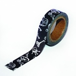 Паперовий скотч з принтом "Ключики", ширина 15 мм, довжина 8 м