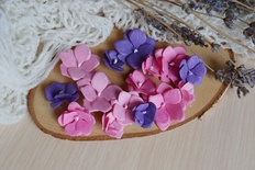 Набор цветов из тутовой бумаги от WOODchic - Гортензии 089