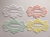 Декор від Allmacrfat - Вензель з вишитим написом "Принцесса", колір на вибір, 1 шт