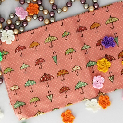 Бавовна, Парасолі на рожевому фоні, 45x55см