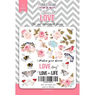 Набор высечек, коллекция Sensual Love, 57 шт., ТМ Фабрика Декора
