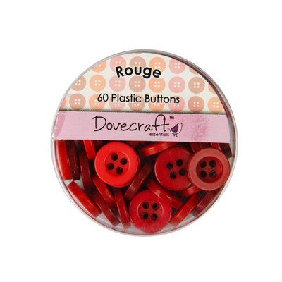 Набор пуговиц от Dovecraft - Rouge, 60 шт., красные