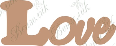 Чипборд від Вензелик - Love 05, розмір: 28*71 мм