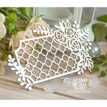 Чипборд ScrapBox - Ажурна ґратка з квітами Hb-034