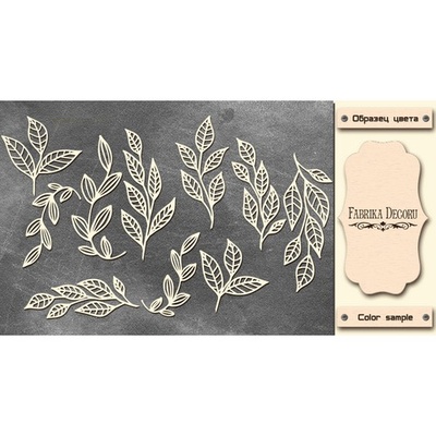 Набір чіпбордів Листочки 490, колір молочний, ТМ Фабрика Декору