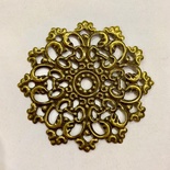 Металева прикраса "Вінтажне коло", діаметр 60мм, антична бронза, 1 шт.s