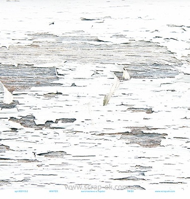 Лист односторонней бумаги от Евгения Курдибановская TM - "Белое дерево" -  "WINTER", 30х30 см