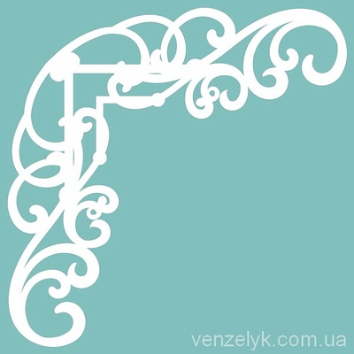 Чипборд від Вензелик - куток 10, розмір: 58x58 мм