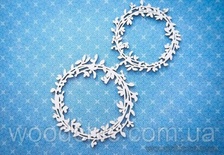 Чипборд Вінок "Лоза" великий від WOODchic, 10cм