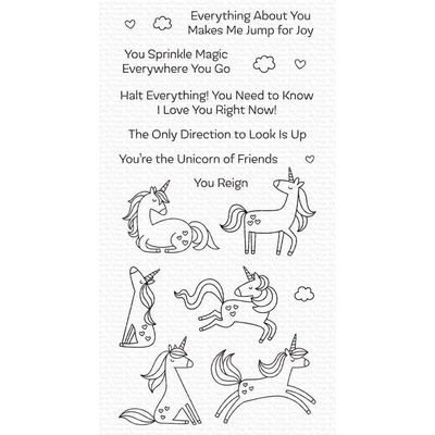 Акриловий штамп My Favorite Things - Friendly Unicorns, 18 шт.