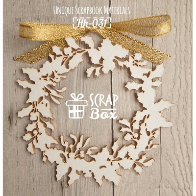 Чипборд ScrapBox - Новий вік з гостролистом і омелою Hh-031