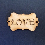 Деревʼяна фігурка WOOD-061 - Love, 1 штука