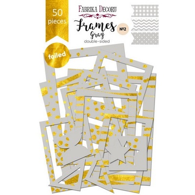 Набір рамок з фольгуванням №2 Gray 50шт., ТМ Фабрика Декору