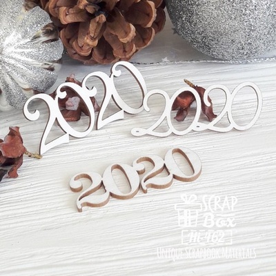Чипборд ScrapBox - Набір 2020 год великий Hi-462