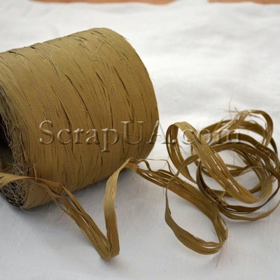 Рафія натуральна, колір світло-коричневий, 1 метр