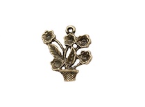 Металева підвіска від ScrapBerryʼs - Горшочок з квітами, 26x22м, 1 шт.