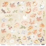 Аркуш одностороннього паперу для скрапбукінгу від Scrapmir - Елементи - Falling in Love, 30x30cм