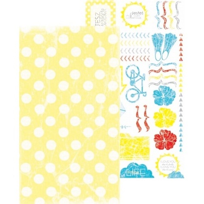 Аркуш двосторонній Studio75 - The Sunshine love Papier 09-10, 17x30 см