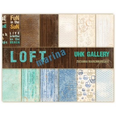 Набор двусторонней скрапбумаги UHK Gallery - LOFT Marina, 30,5х30,5 см, 6 листов
