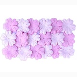 Набір квітів із шовковичного паперу, 2 види 20 шт., 28мм, світло-рожевий, рожевий