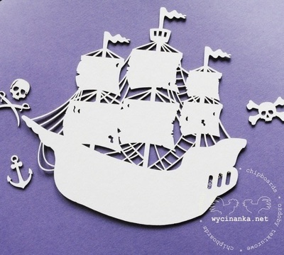 Чипборд від Wycinanka – Кораблик із щоглами