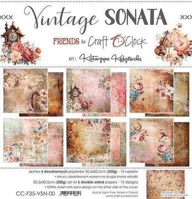 Набір скраппаперу Craft O'Clock - Vintage Sonata, 30,5X30,5 см