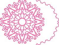 Ножі від Cheery Lynn Designs -Snowflake Doily w/Angel Wing