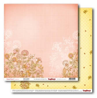 Бумага для скрапбукинга двусторонняя от ScrapBerry's - Мальчик и девочка - Радость, 30,5х30,5 см., 190 гр/м