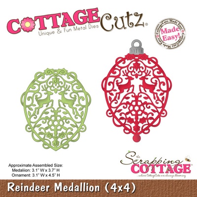 Ніж для вирубки CottageCutz Reindeer Medallion, 10x10 см