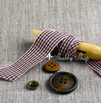 Стрічка American Crafts, коричнево-рожева, ширина 22мм, 90 см