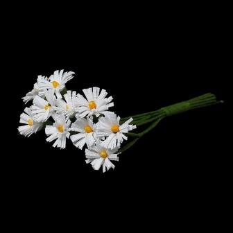 Хризантеми білого кольору, квіточки 12-13 мм, стебло 10 см, 10 шт.