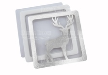 Заготовка для шейкера Олень 9x9 см, колір срібло, ТМ Фабрика Декору