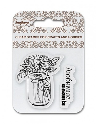 Набір штампів від ScrapBerryʼs - №3 Улюблені квіти, 7x7 см