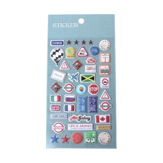 Набір наліпок «Подорожі 2», аркуш 15x9.см