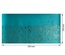 Відріз екошкіри з тисненням золотою фольгою Golden Pion Pion Turquoise, розмір 500мм х 250мм, ТМ Фабрика Декору