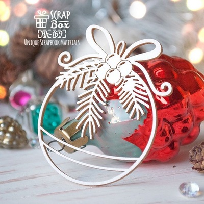 Чипборд ScrapBox - Ялинкова прикраса з ялинками Hh-169