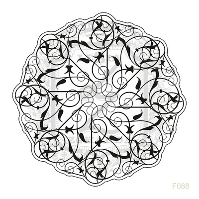 Акриловий штамп Lesia Zgharda F088 Розетка з завитками