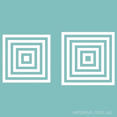 Чипборд від Вензелик - Набір квадратиків, від 8 до 40 мм