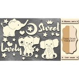 Чипборд Фабрика Декору - My little baby boy 2, колір молочний, крафт