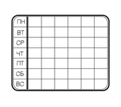 Акриловий штамп C001b Календар, розмір 6,1x4,7 см