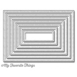 Ніж для вирубки My Favorite Things - Die-namics Stitched Rectangle STAX, 7 шт.