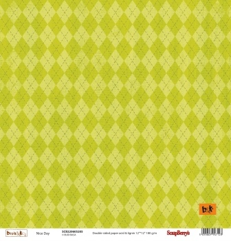 Бумага для скрапбукинга от ScrapBerry's - Басик - Какой чудесный день, 30,5х30,5 см, 190 гр/м, двусторонняя, 1 лист