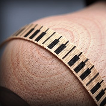 Принтованная лента "Клавиши",  ширина 1 см, длина 2 м