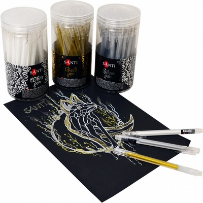 Ручка гелева біла, ТМ Santi